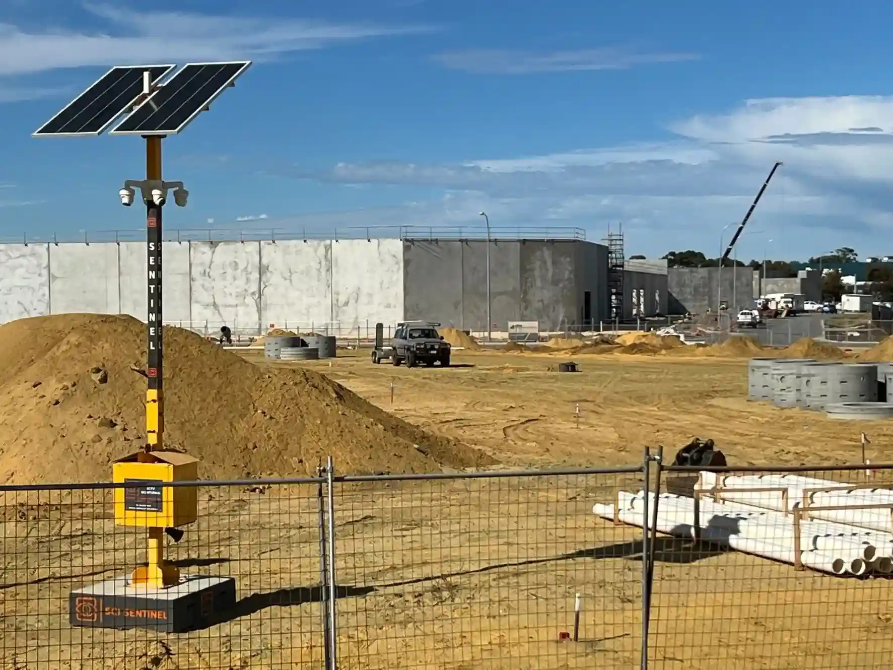 SCI Sentinel Mobile CCTV Camera Pole installed at Port Kennedy WA